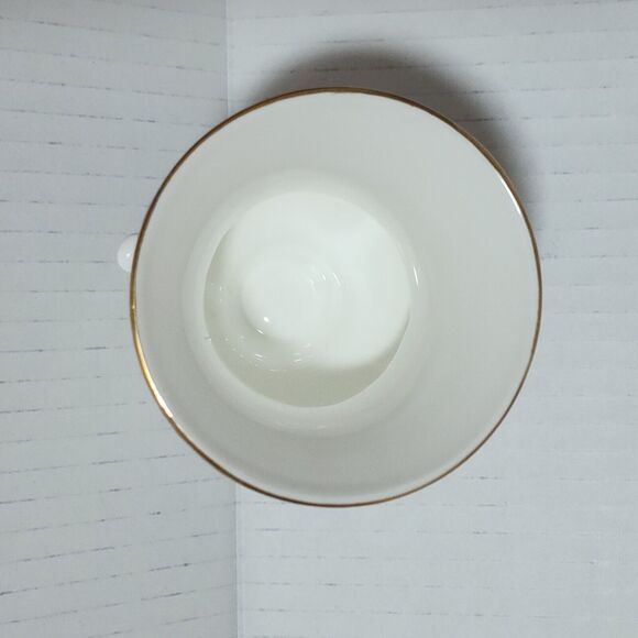 "Brocade" Fine Bone China Small Vase White Gold Floral 4"-Tall - Picture 5 of 7